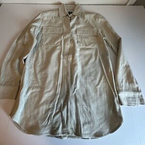 DKNY Light Beige wool blend Utility Shirt Jacket “shacket”